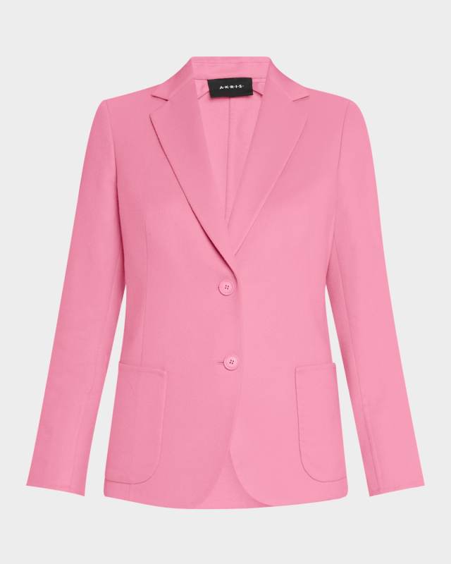 Saigon Single-Breasted Linen-Silk Jacket